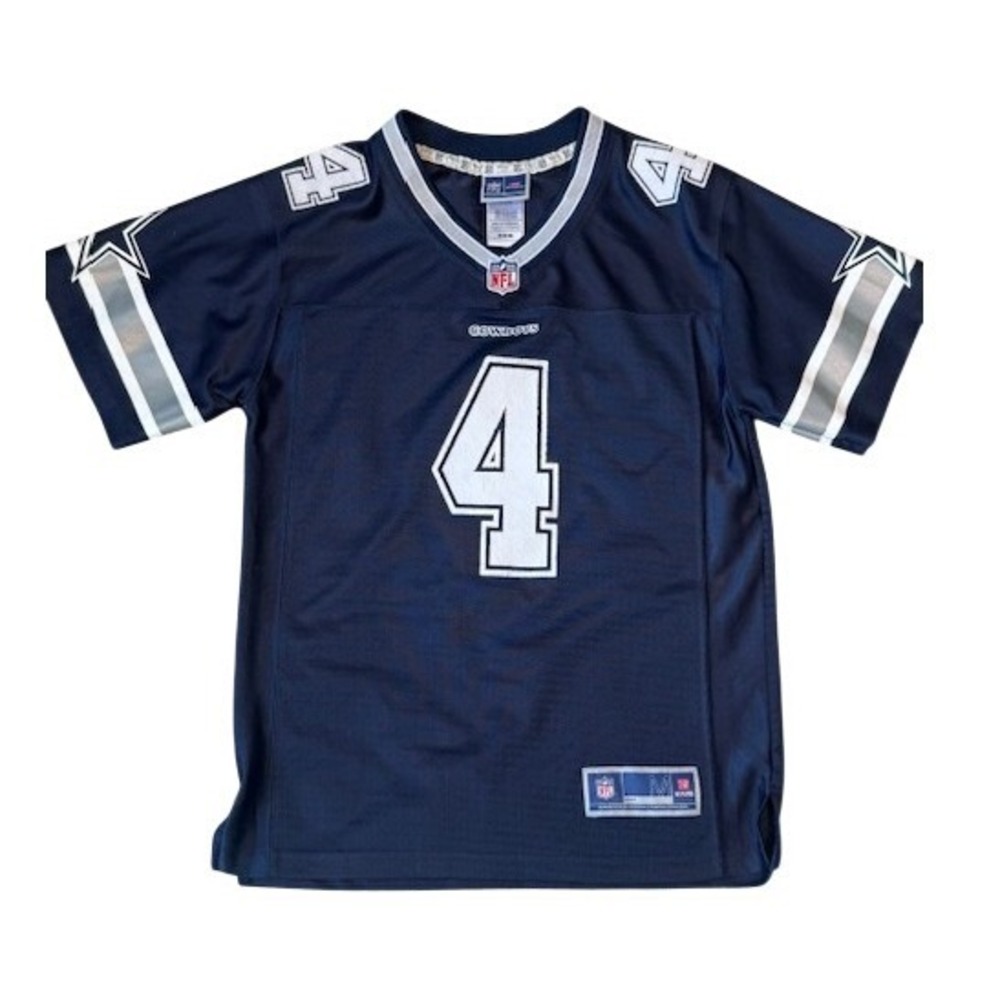 NFL Pro‎ Line Dallas Cowboys Dak Prescott #4 Kids Jersey Size Medium Navy